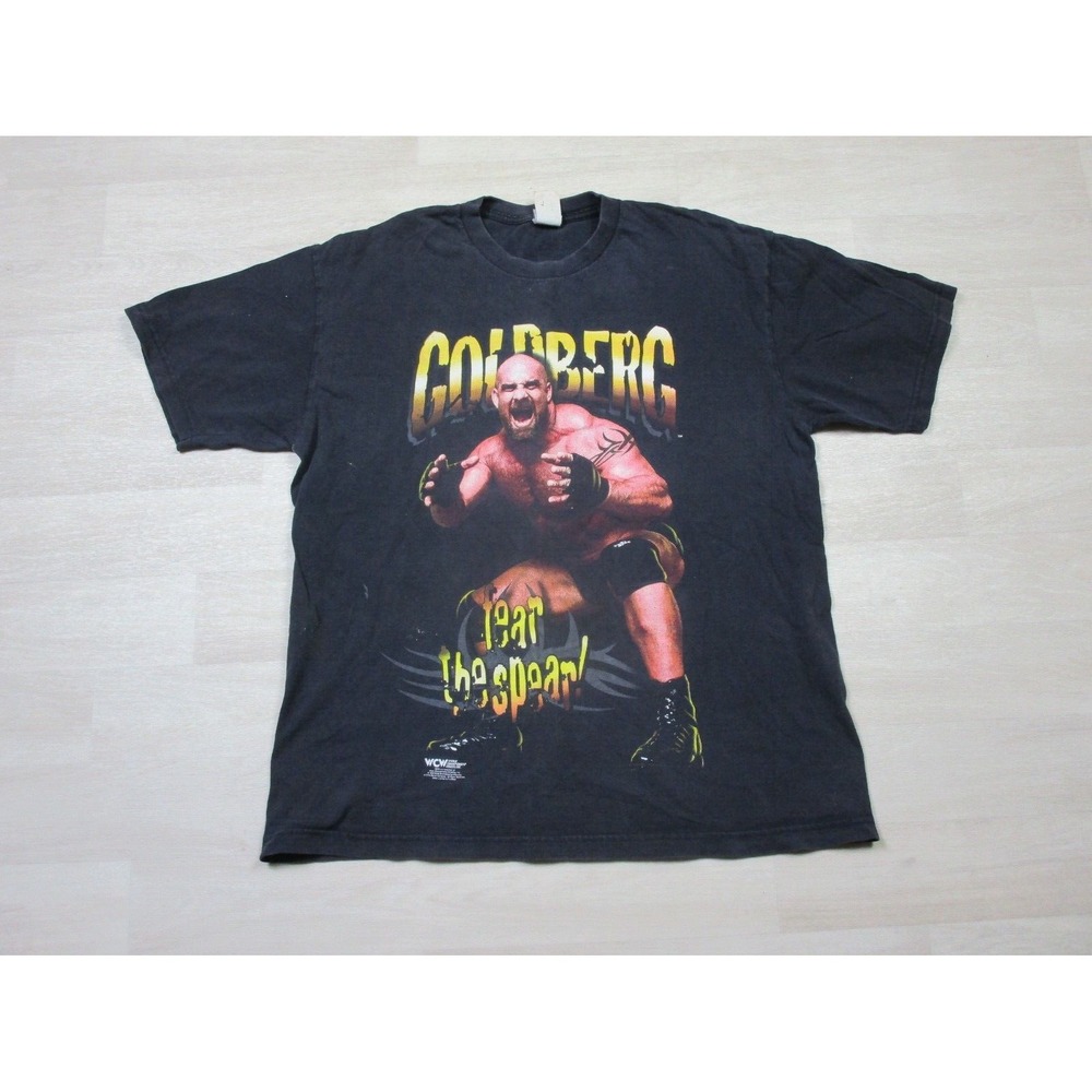 Goldberg Vintage 1998 WCW Wrestling Fear The Spear Graphic T-Shirt Size (XL)